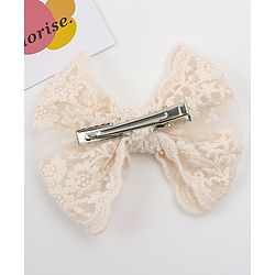 Babyhug Bow & Butterfly Clips  Free Size - Beige