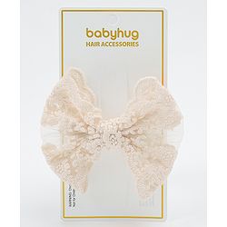 Babyhug Bow & Butterfly Clips  Free Size - Beige