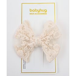 Babyhug Bow & Butterfly Clips  Free Size - Beige