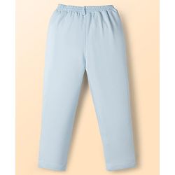 Babyhug Woven Full Sleeves Solid Color 3 Piece Party Suits with Bow - Aqua Blue