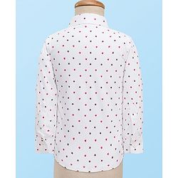 Babyhug Woven Full Sleeves 3 Piece Party Suit With Star Print & Bow - Wine
