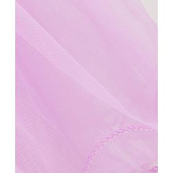 Babyhug Woven Half Puff Sleeves Party Frock With Bow Applique & Embroidery Detailing in Yoke - Lilac