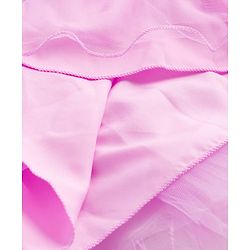 Babyhug Woven Half Puff Sleeves Party Frock With Bow Applique & Embroidery Detailing in Yoke - Lilac