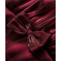 Babyhug Woven Sleeveless Frock With Floral & Bow Applique - Wine