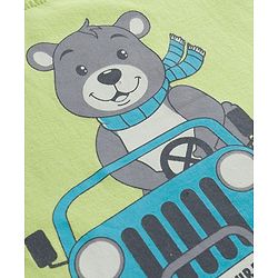 Babyhug 100% Cotton Knit Full Sleeves T-Shirts with Bear Print & Stripes Pack of 3 - Multicolor