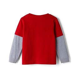Babyhug 100% Cotton Knit Full Sleeves T-Shirt with Text Graphic - Red