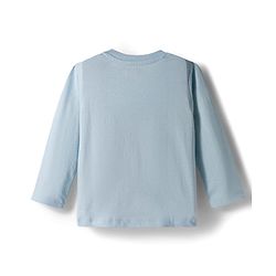 Babyhug 100% Cotton Knit Full Sleeves T-Shirts with Fox Graphic & Stripes Pack of 3 - Red Yellow & Light Blue