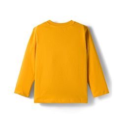 Babyhug 100% Cotton Knit Full Sleeves T-Shirts with Fox Graphic & Stripes Pack of 3 - Red Yellow & Light Blue