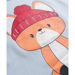 Babyhug 100% Cotton Knit Full Sleeves T-Shirts with Fox Graphic & Stripes Pack of 3 - Red Yellow & Light Blue
