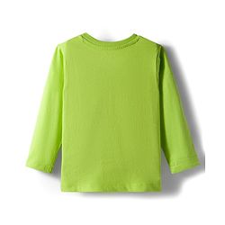 Babyhug 100% Cotton Knit Full Sleeves T-Shirts with Animal Graphics Pack of 3 - Navy Blue Lime Green & Coral