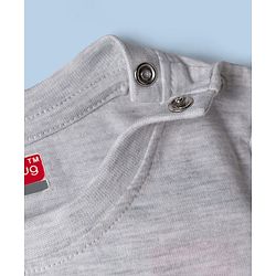 Babyhug Single Jersey Knit Full Sleeves T-Shirt with Bear Graphic - Grey