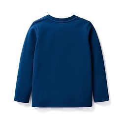 Babyhug 100% Cotton Knit Full Sleeves T-Shirt with Squirrel Graphic - Navy Blue