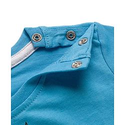 Babyhug 100% Cotton Knit Full Sleeves T-Shirt with Squirrel Graphic - Light Blue