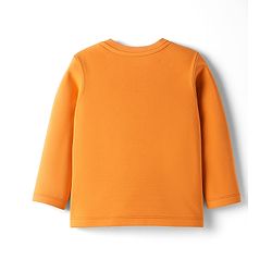 Babyhug 100% Cotton Knit Full Sleeves T-Shirt with Squirrel Graphic - Orange