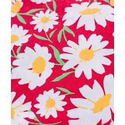 Babyhug 100% Cotton Knit Full Sleeves T-Shirts with Frill Detailing Polka Dots & Floral Print Pack of 3 - Red Yellow & White