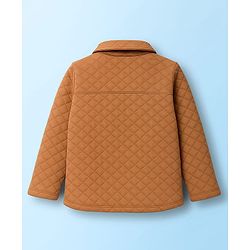 Babyhug Single Jersey Knit Full Sleeves Solid Color Shirt & Joggers Set with Inner Tee - Brown