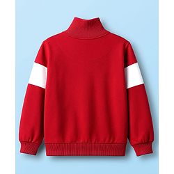 Babyhug Terry Knit Full Sleeves T-Shirt & Lounge Pant Set with Text Print - Maroon