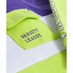 Babyhug Terry Knit Full Sleeves T-Shirt & Lounge Pant Set With Text Print - Lime Green & Purple