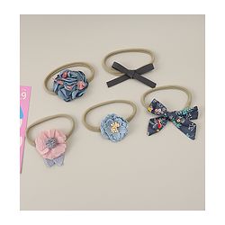 Babyhug Headband with Bow & Floral Applique Pack of 5 - Multicolor
