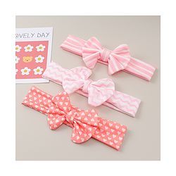 Babyhug Headbands With Bow Applique Pack Of 3 - Multicolour