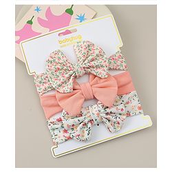 Babyhug Headbands With Bow Applique Pack of 3 - Multicolor