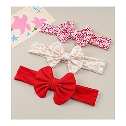 Babyhug Headbands With Bow Applique Pack of 3 - Multicolor