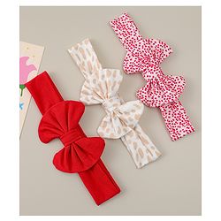 Babyhug Headbands With Bow Applique Pack of 3 - Multicolor