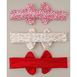 Babyhug Headbands With Bow Applique Pack of 3 - Multicolor
