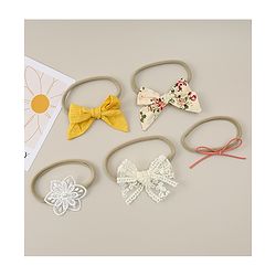 Babyhug Headband with Bow & Floral Applique Pack of 5 - Multicolor