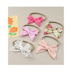 Babyhug Headband With Floral Print Pack Of 5 - Multicolour
