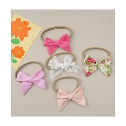 Babyhug Headband With Floral Print Pack Of 5 - Multicolour