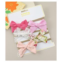 Babyhug Headband With Floral Print Pack Of 5 - Multicolour