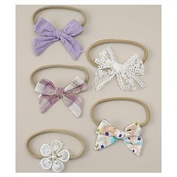Babyhug Headbands With Floral Print Pack Of 5 - Multicolour