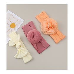 Babyhug Headbands With Bow Applique Pack Of 3 - Multicolor