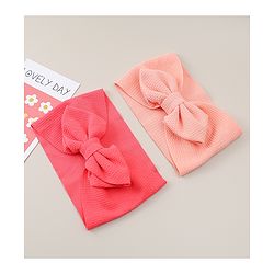 Babyhug Headband with Bow Applique Pack of 2 -  Pink & Red