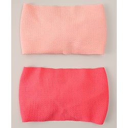 Babyhug Headband with Bow Applique Pack of 2 -  Pink & Red