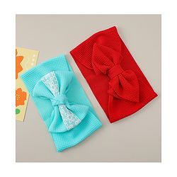 Babyhug Headbands with Bow Applique Pack of 2 - Red & Green