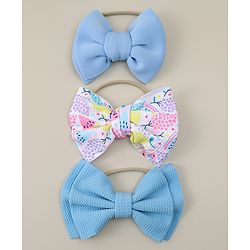 Babyhug Headband with Bow Applique Pack of 3 - Blue