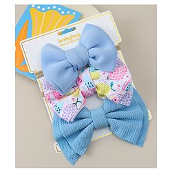 Babyhug Headband with Bow Applique Pack of 3 - Blue