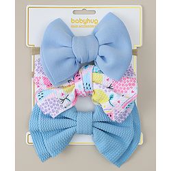 Babyhug Headband with Bow Applique Pack of 3 - Blue