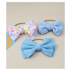 Babyhug Headband with Bow Applique Pack of 3 - Blue