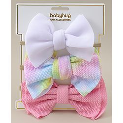 Babyhug Headbands with Bow Applique Pack of 3 - Purple & Pink