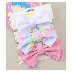 Babyhug Headbands with Bow Applique Pack of 3 - Purple & Pink