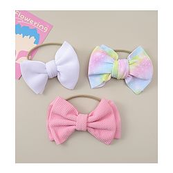 Babyhug Headbands with Bow Applique Pack of 3 - Purple & Pink