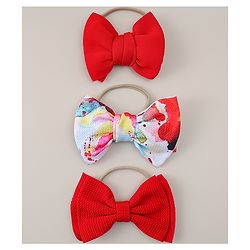 Babyhug Headbands Pack Of 3 - Red & White