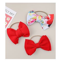 Babyhug Headbands Pack Of 3 - Red & White