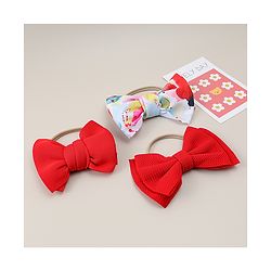Babyhug Headbands Pack Of 3 - Red & White