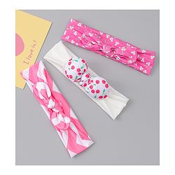 Babyhug Headbands with Floral Applique Pack of 3 - Dark Pink