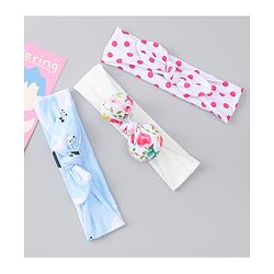 Babyhug Headbands With Bow Applique Pack of 3 - Multicolor