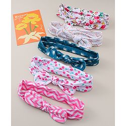 Babyhug Headbands with Bow & Floral Applique Pack of 5 - Multicolor